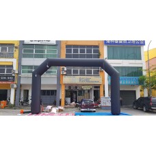 Rental 30ft Black color Semi Hexagon Inflatable Arch Malaysia
